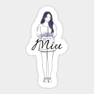 Lineart asian woman Sticker